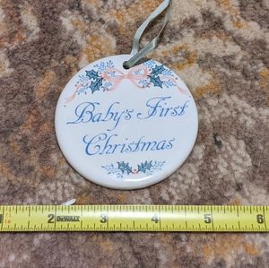 Baby's first Christmas vintage disk ornament 🎄